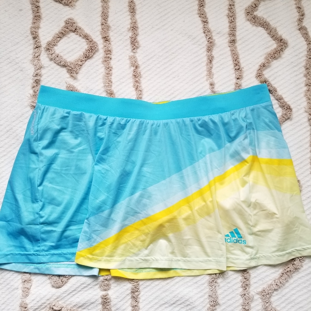 Adidas Adizero Formotion Tennis Golf Yellow Blue Skort Large